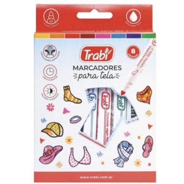 Marcadores para Telas x 8 unidades - Trabi -