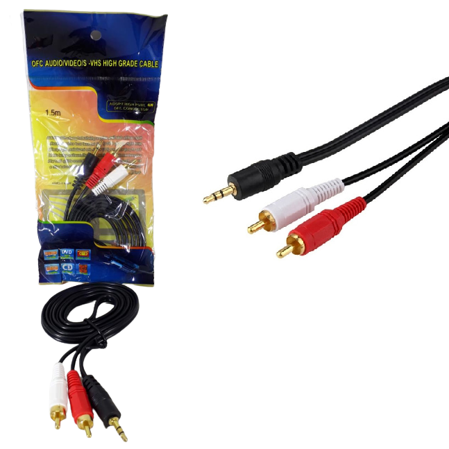 Cable 3.5 a 2 RCA