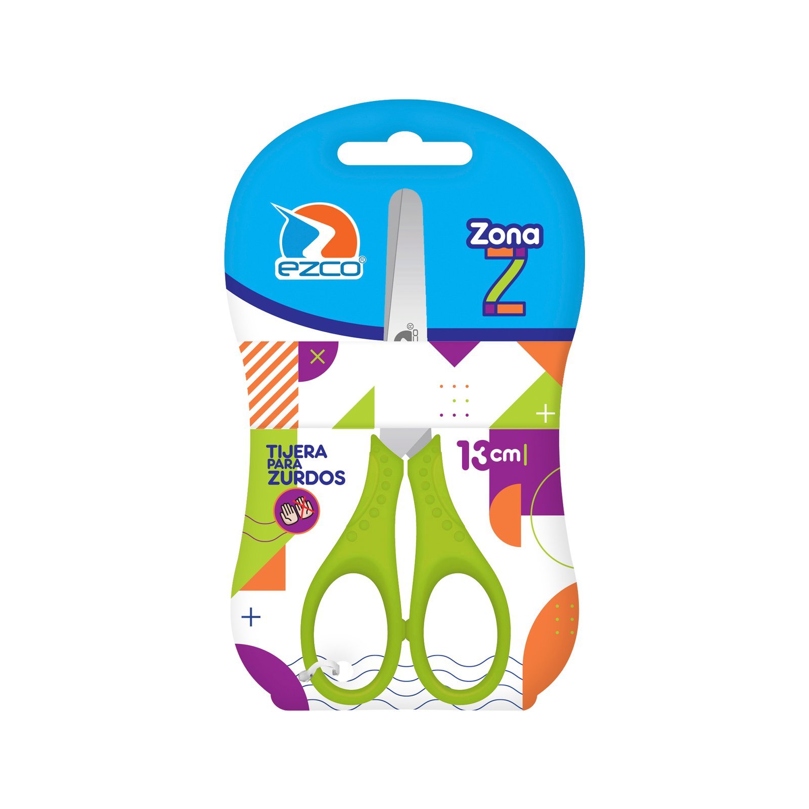 TIJERAS EZCO * P/ ZURDOS * 13 CM ESCOLAR