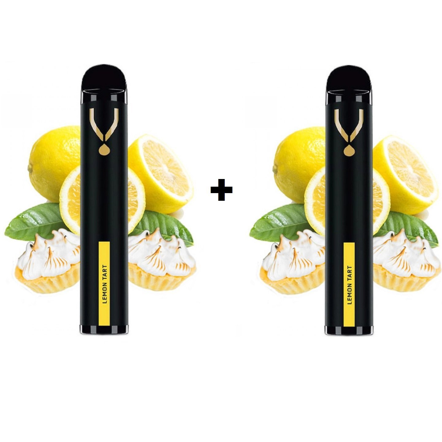 COMBO x 2 VAPEADORES DESCARTABLES * LEMON TART + LEMON TART * 1500 PUFFS V1500 (Sabor a Tarta de Limón)