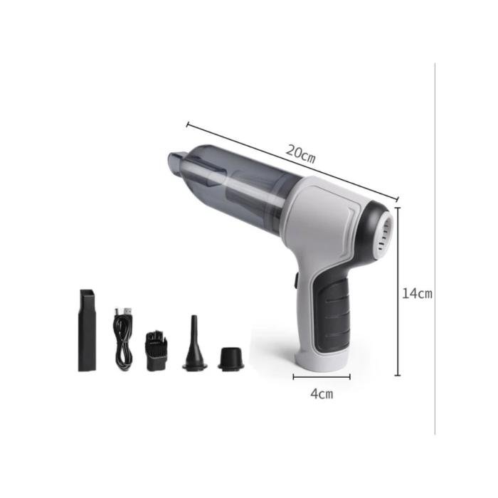 Aspiradoras Portátiles * JB-107 * 3 en 1 (Aspirador + Soplador + Inflador) Recargable // Super Potente //