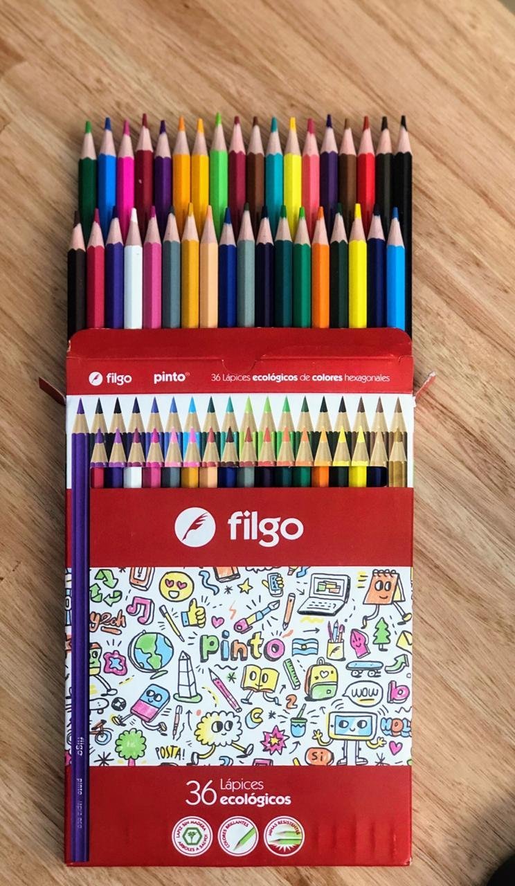 Lapices  de colores - Filgo x 36 - Largos Pinto