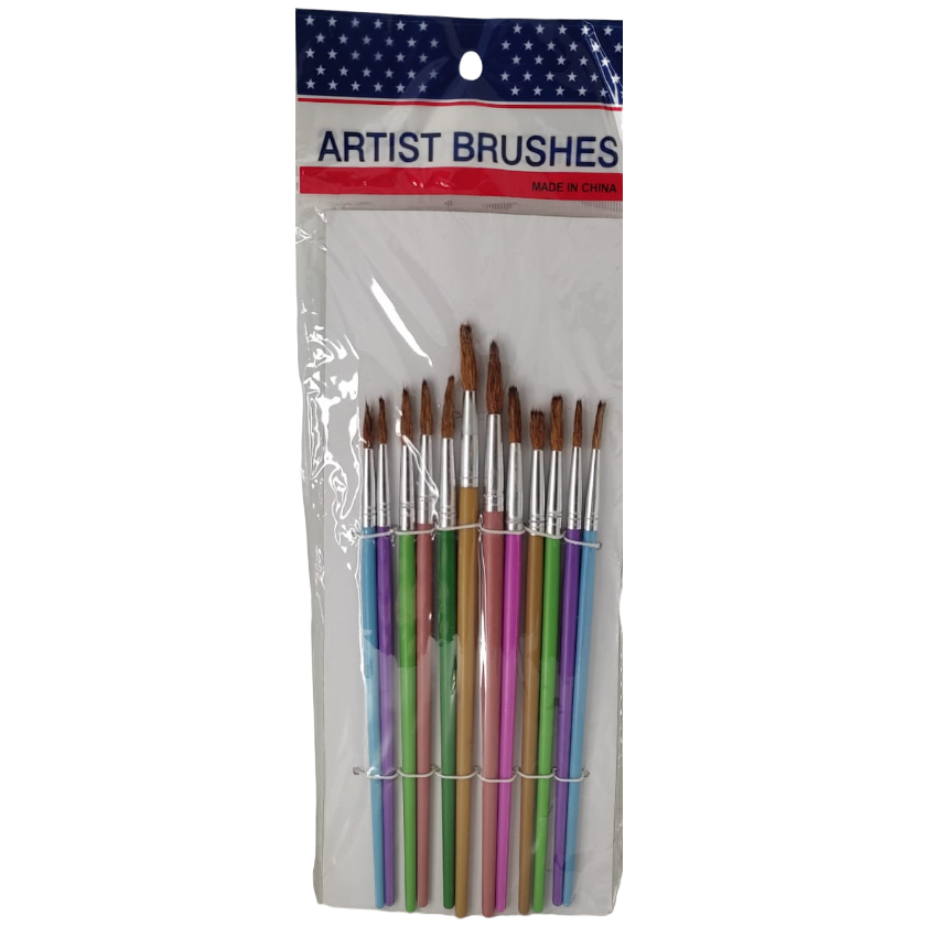 PINCELES DE ARTISTICA "REDONDOS" x 12