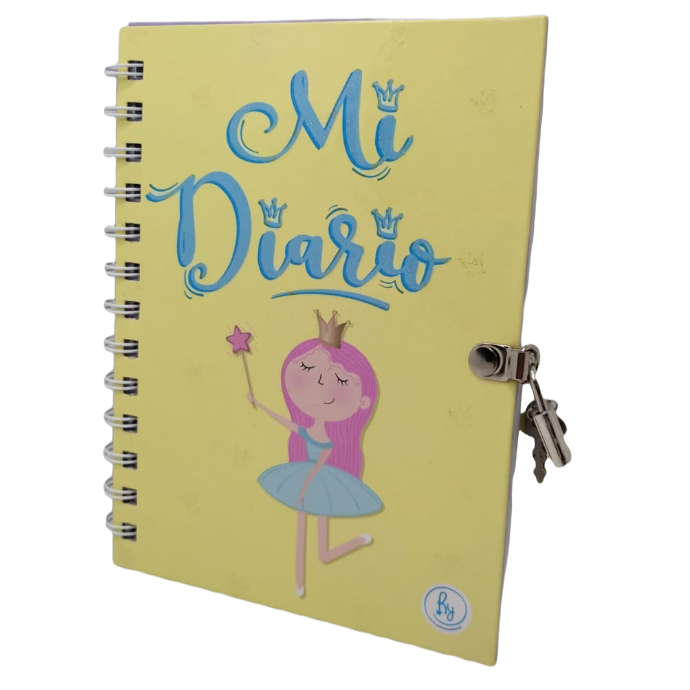 Diario Intimo RY Design "Princesa" Tapa Dura Reforzado