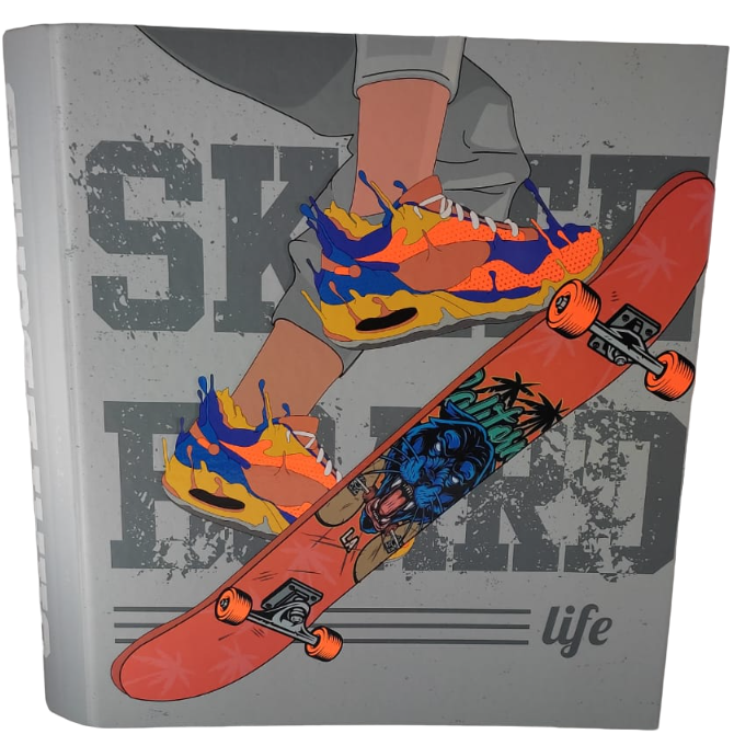 Carpetas 3 anillos " SKATE BOARD " LOBO