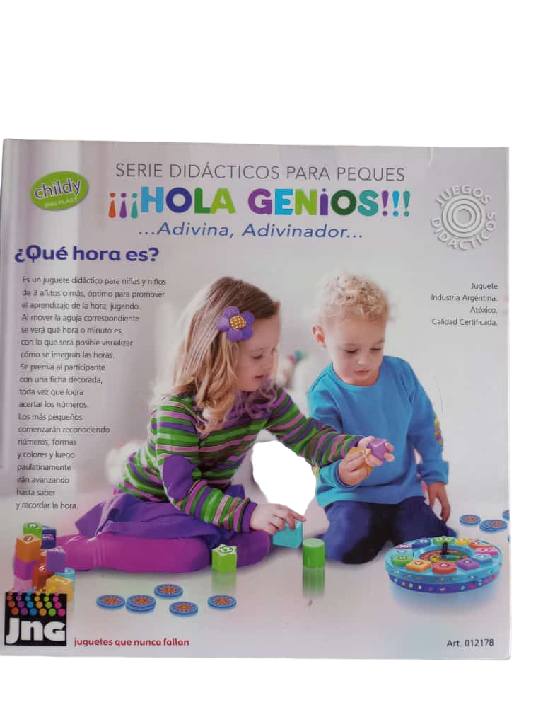 Juego Didáctico " Hola Genios, Que Hora es? "