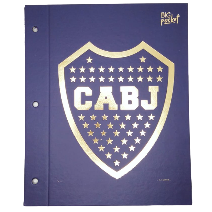 Tapa de Carpeta Escolar N3 " ESCUDO DE BOCA AZUL " PPR (BOCA JUNIORS)