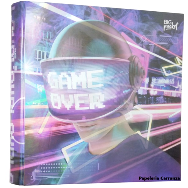 Carpetas 3 anillos PPR " Game Over Holografico" (Gamer)