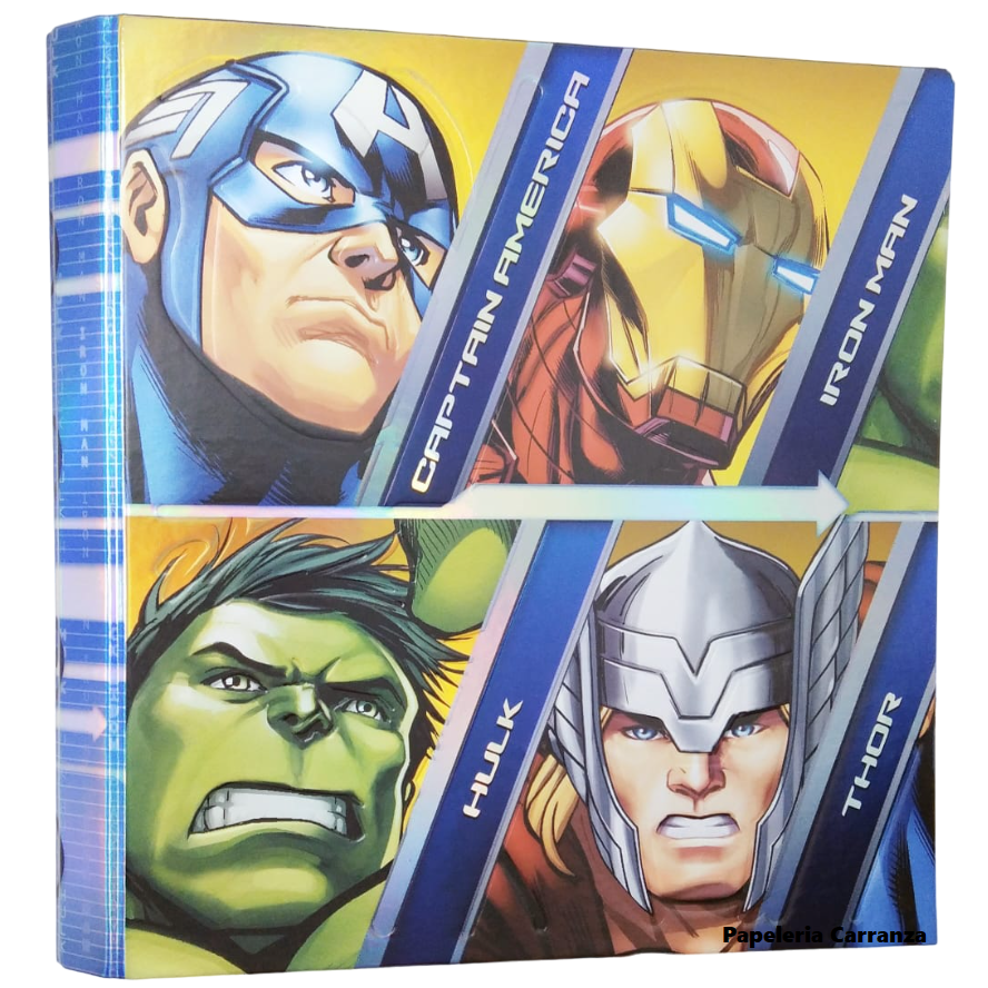 Carpetas 3 anillos PPR " Avengers Holográfico 2" (Vengadores) Marvel