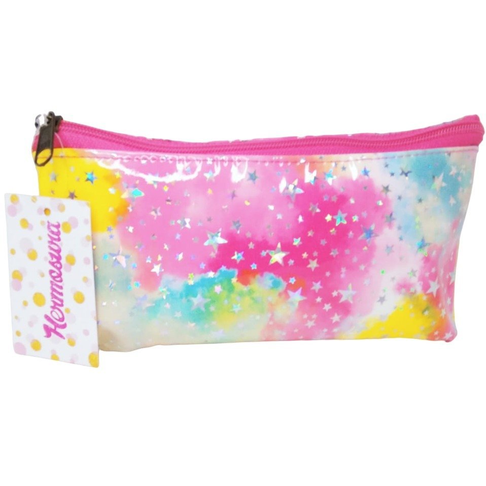 CARTUCHERAS PLANAS " Multicolor Pastel " Hermosura TAMAÑO MEDIANO Cod 1876