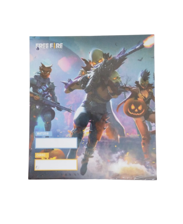 Separadores de Materias "Free Fire" Tamaño Escolar (Fantasia) FreeFire