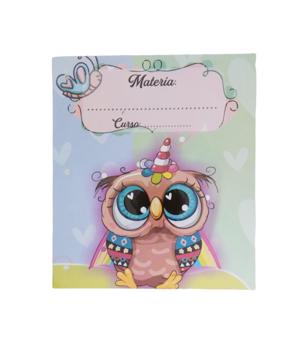 Separadores de Materias "Lechuzas pastel" Tamaño Escolar (Fantasia)