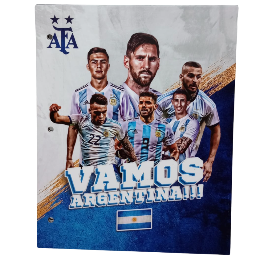 Tapa de Carpeta Escolar N3 " VAMOS ARGENTINA "