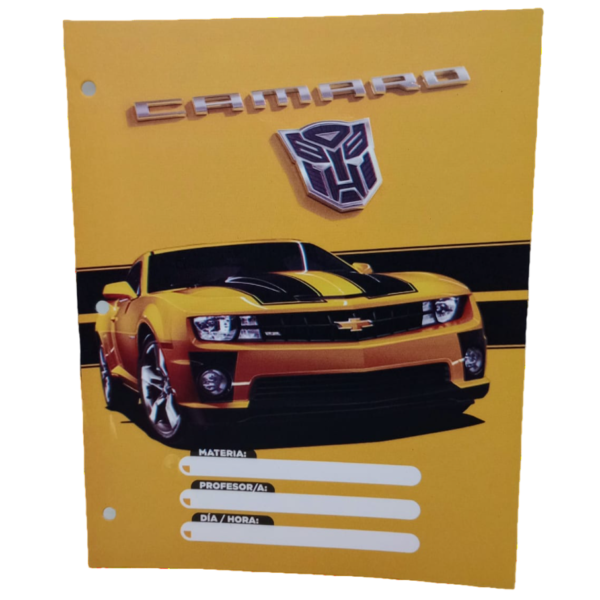 Separadores de Materias de Carttulina "Camaro" Tamaño Escolar (Fantasia)  + Reegla de Carttulina