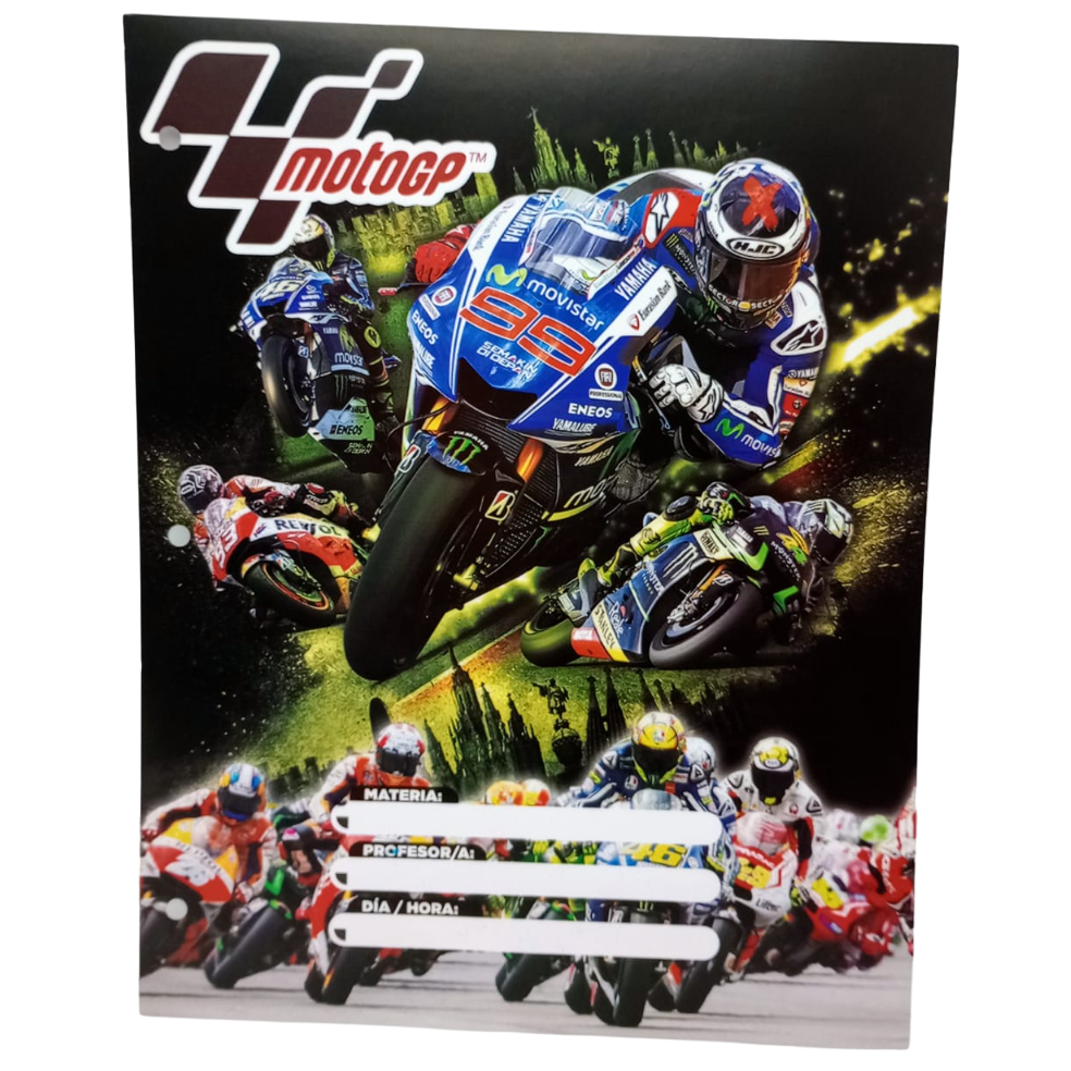 Separadores de Materias de Carttulina "Moto GP" Tamaño Escolar (Fantasia)  + Reegla de Carttulina