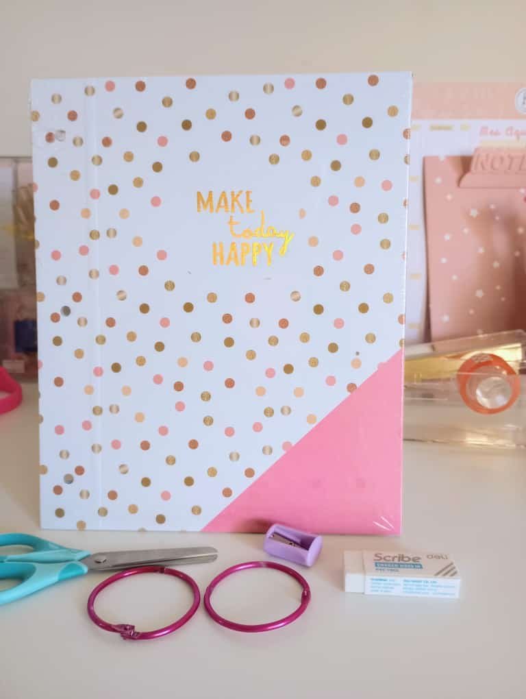 Tapa de Carpeta Escolar N3 "MAKE TODAY HAPPY "