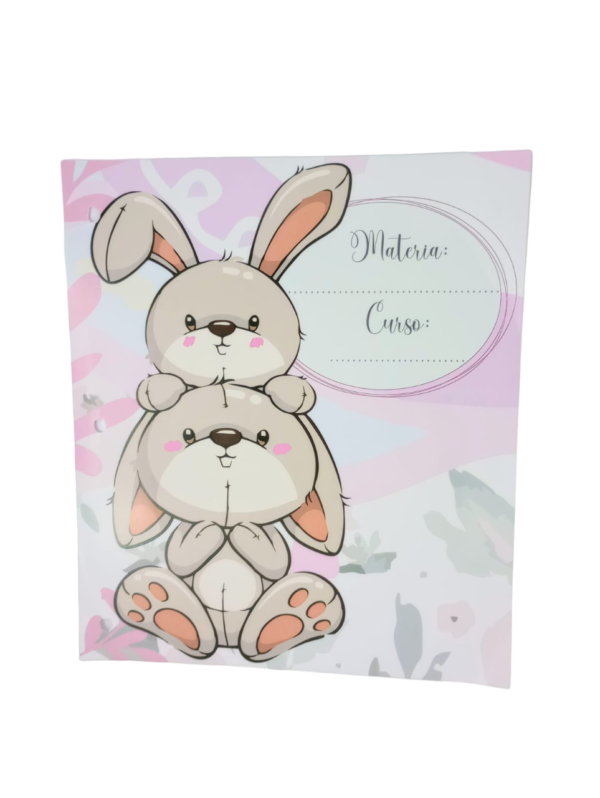 Separadores de Materias "Conejitos" Tamaño Escolar (Fantasia)
