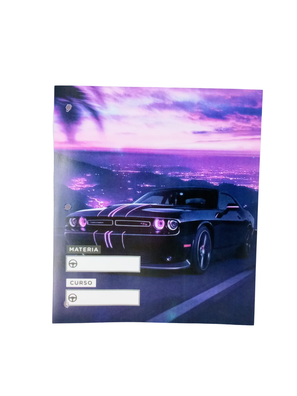 Separadores de Materias "Autos Deportivos" Tamaño Escolar (Fantasia)
