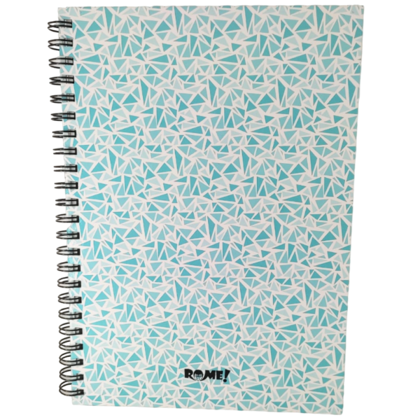 CUADERNOS UNIVERSITARIOS C/ ESPIRAL ” Celeste Pastel Mosaicos ” ROME A4 Hojas Rayadas