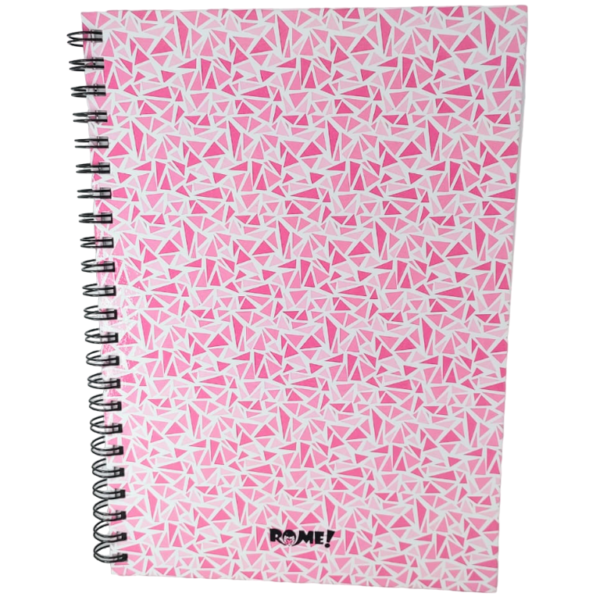 CUADERNOS UNIVERSITARIOS C/ ESPIRAL ” Rosa Pastel Mosaicos ” ROME A4 Hojas Rayadas