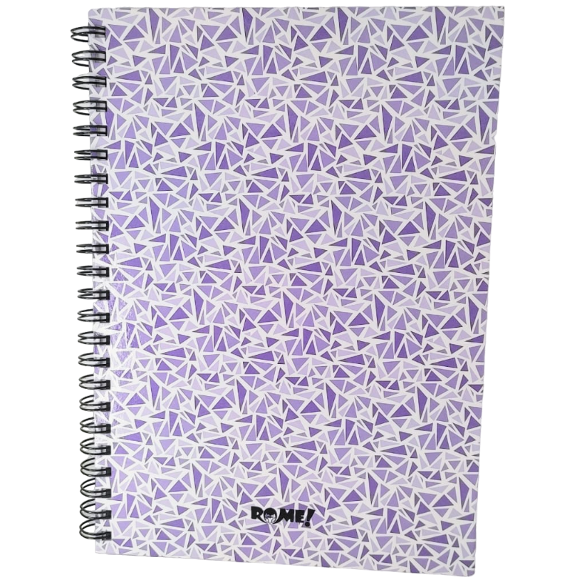 CUADERNOS UNIVERSITARIOS C/ ESPIRAL ” Lila Pastel Mosaicos ” ROME A4 Hojas Rayadas