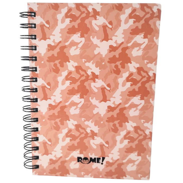 Cuadernos A5 ROME " Naranja Camuflado " Hojas Rayadas