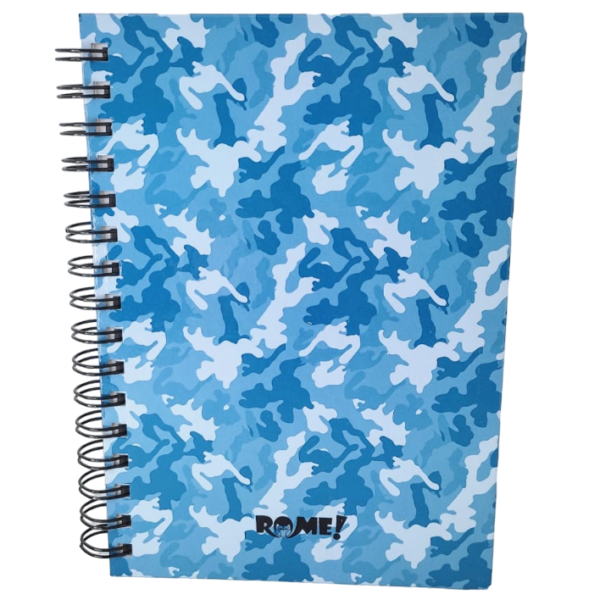 Cuadernos A5 ROME " Azul Camuflado " Hojas Rayadas