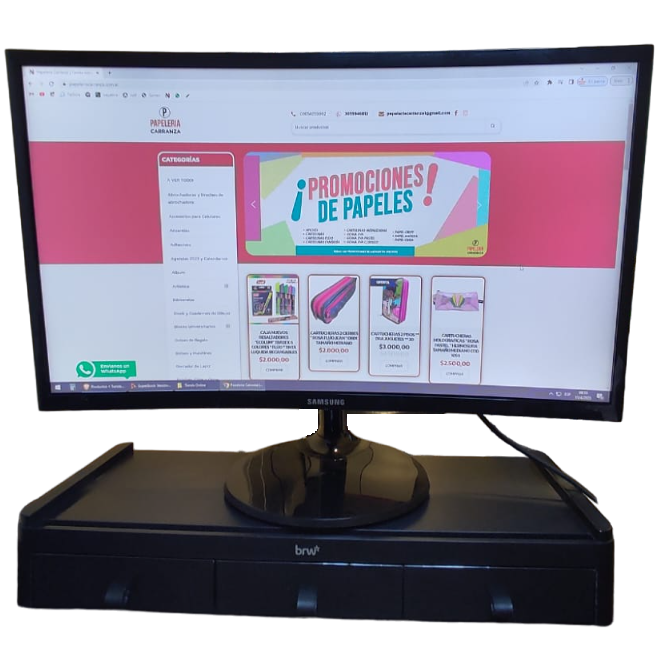 Base para Monitor con 3 Cajones (Super comodas y cabedoras)