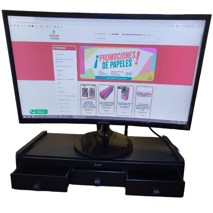 Base para Monitor con 3 Cajones (Super comodas y cabedoras)