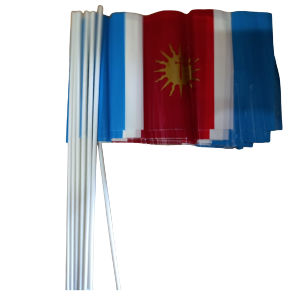 Banderitas de Santiago del estero de Plastico Medidas 15 x 25 cm (N° 3)
