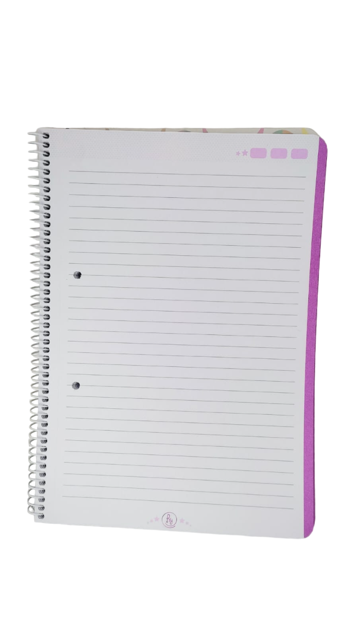 CUADERNILLO C/ ESPIRAL SEMI RIGIDO A4 RY " GOALS " 80 HOJAS