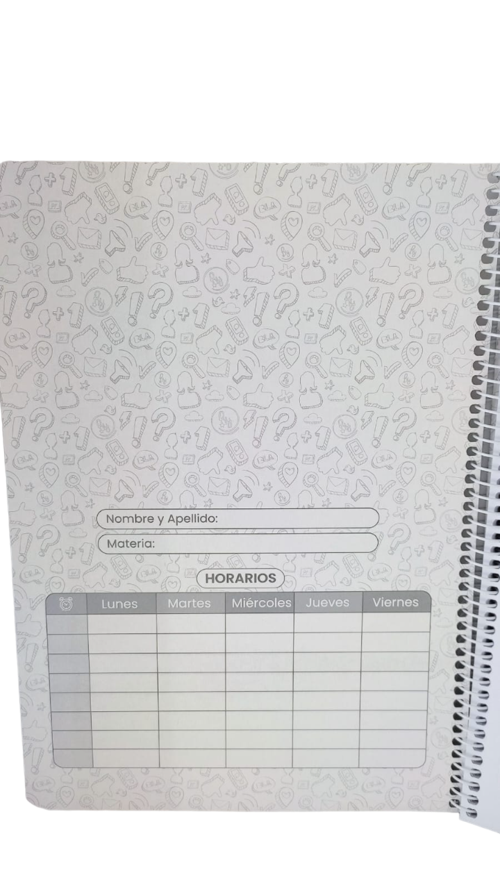 CUADERNILLO C/ ESPIRAL SEMI RIGIDO A4 RY " GOALS " 80 HOJAS