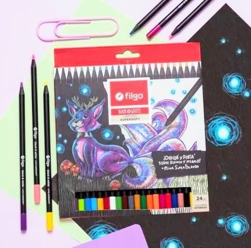 Lapices Filgo SUPER SOFT * CLASICOS x 24 * Largos (SUPER BLANDOS)