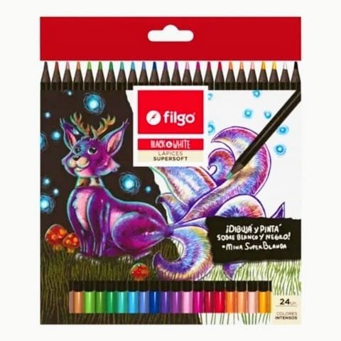 Lapices Filgo SUPER SOFT * CLASICOS x 24 * Largos (SUPER BLANDOS)
