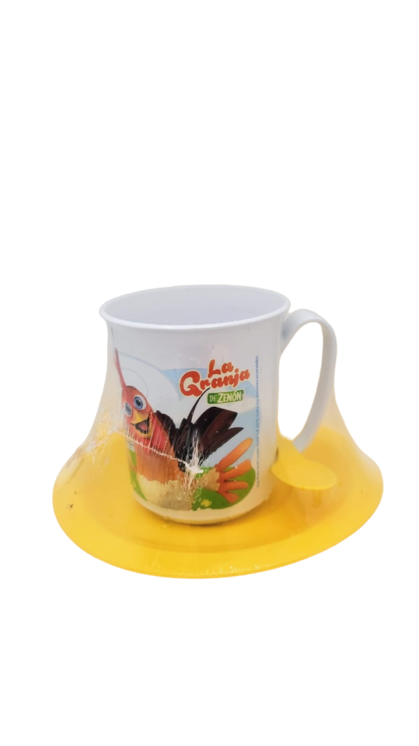 SET DE * LA GRANJA DE ZENON * TAZA + CUCHARA + PLATO