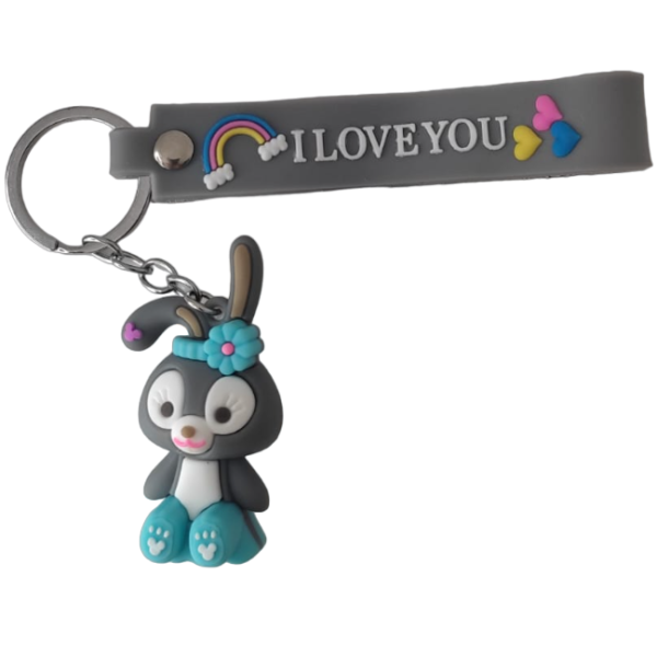 Llaveros CONEJITOS " GRIS "