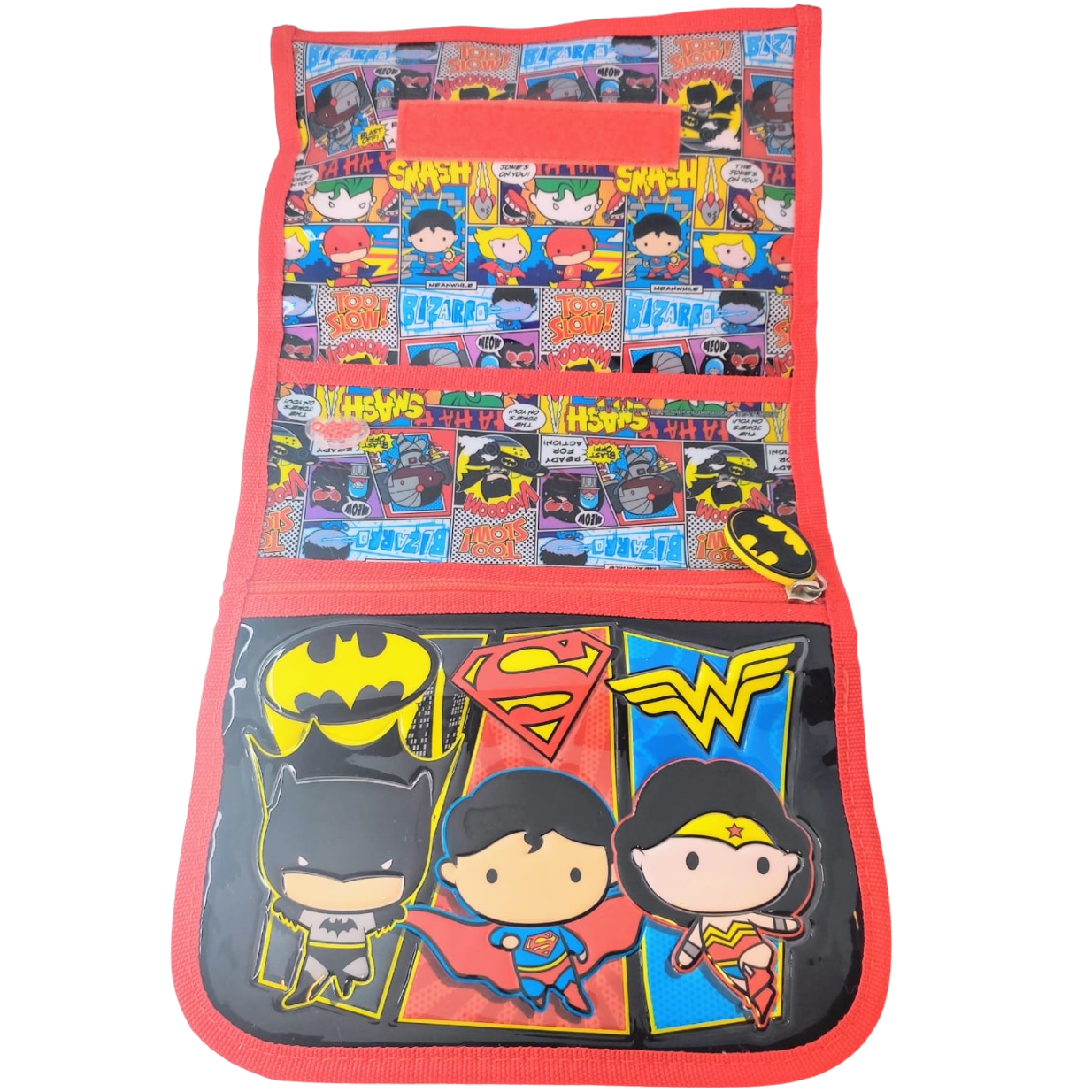 Cartucheras Plegables CRESKO * LIGA DE LA JUSTICIA * (Grande)