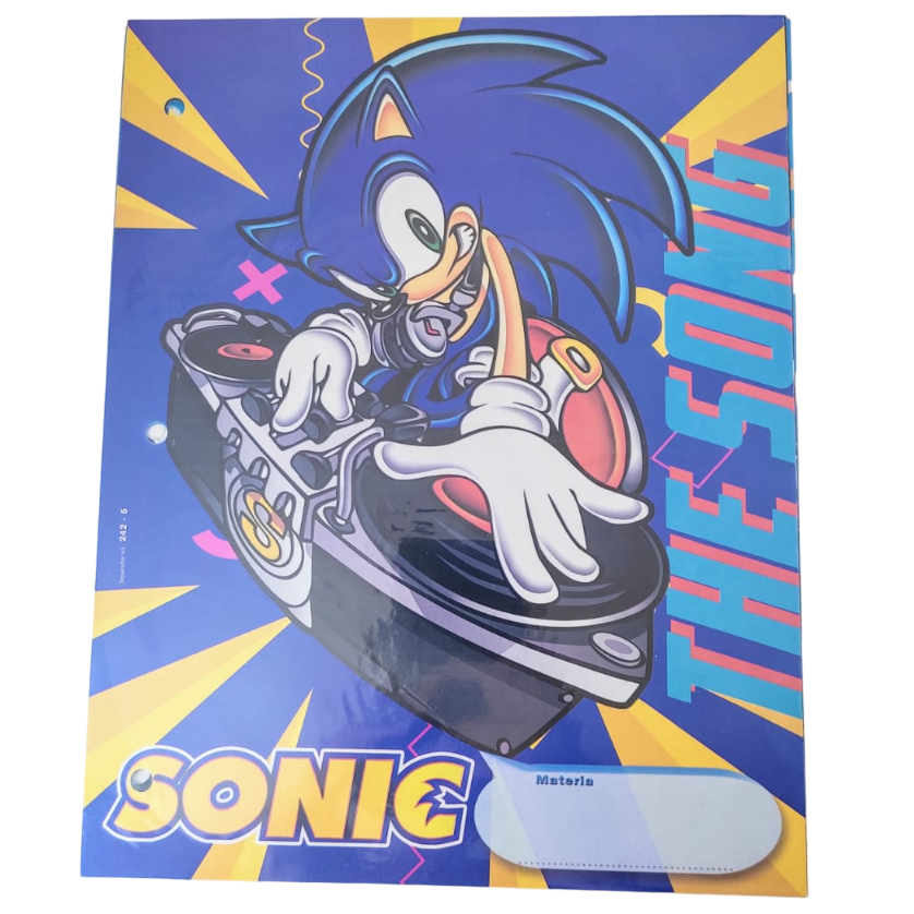 Separadores de Materias "Sonic" Tamaño Escolar (Fantasia)