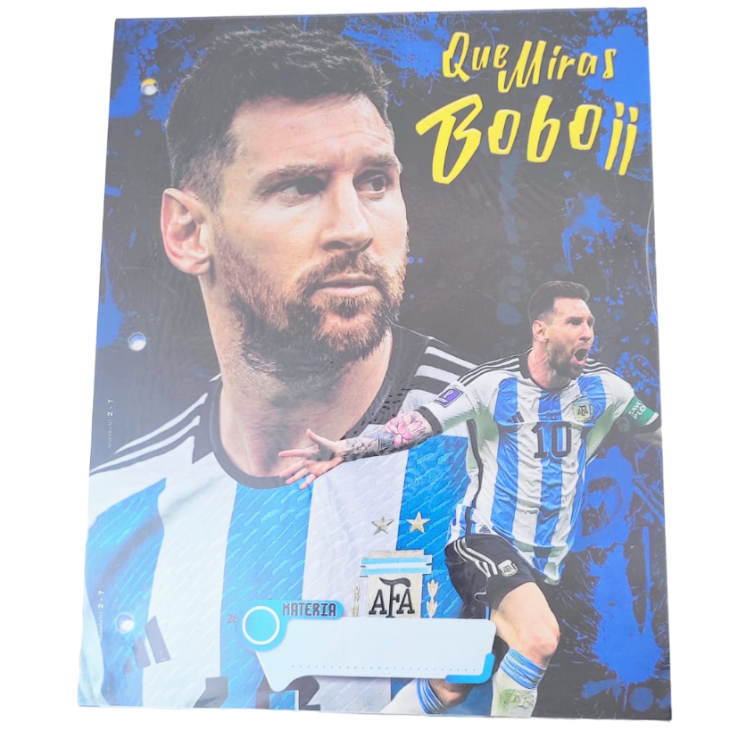 Separadores de Materias "Messi" Tamaño Escolar (Fantasia)