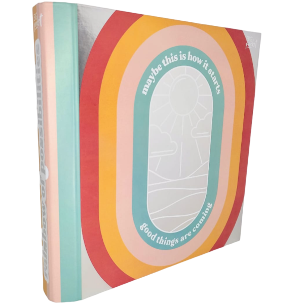 Carpetas 3 anillos PPR " GOOD THINGS ARE COMING " ARCOIRIS