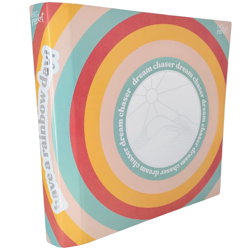 Carpetas 3 anillos PPR " DREAM CHASER " ARCOIRIS