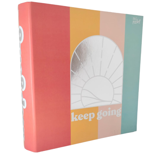 Carpetas 3 anillos PPR " KEEP GOING " ARCOIRIS