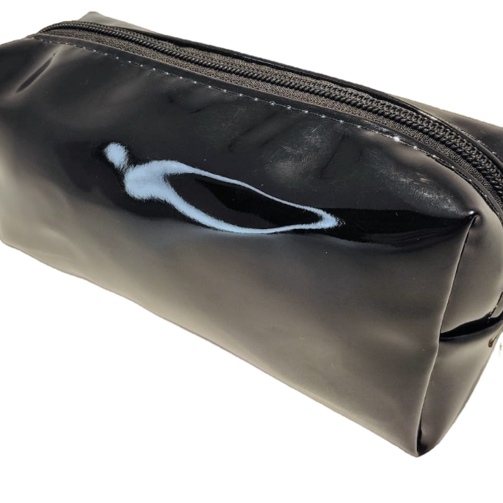 CARTUCHERAS CHAROLADAS "NEGRA" TAMAÑO MEDIANO Cod 200