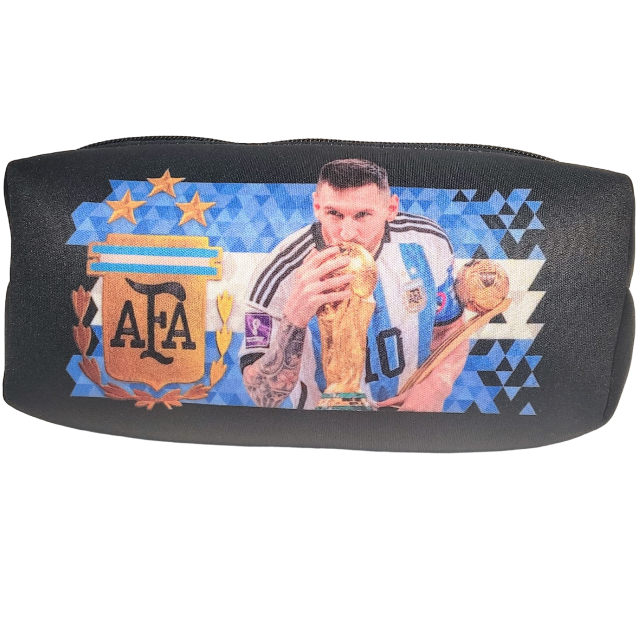 CARTUCHERAS NEOPRENE "MESSI" TAMAÑO MEDIANO (LAVABLES) COPA SELECCION ARGENTINA Cod 100