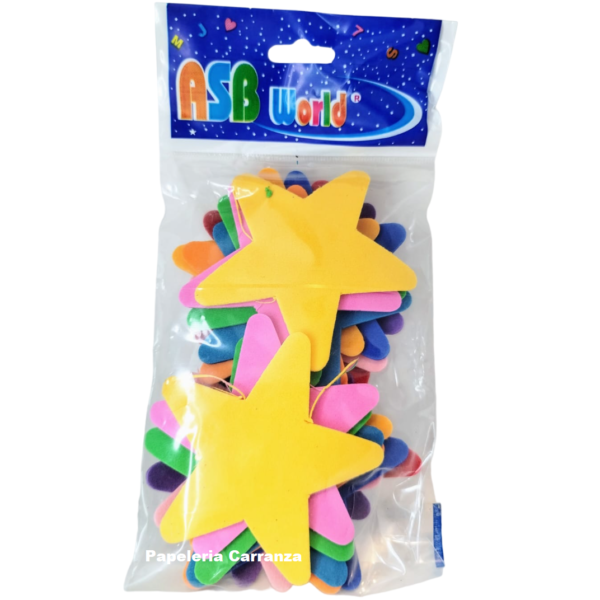 Aplicaciones en Goma Eva " Estrella " x 20 unidades