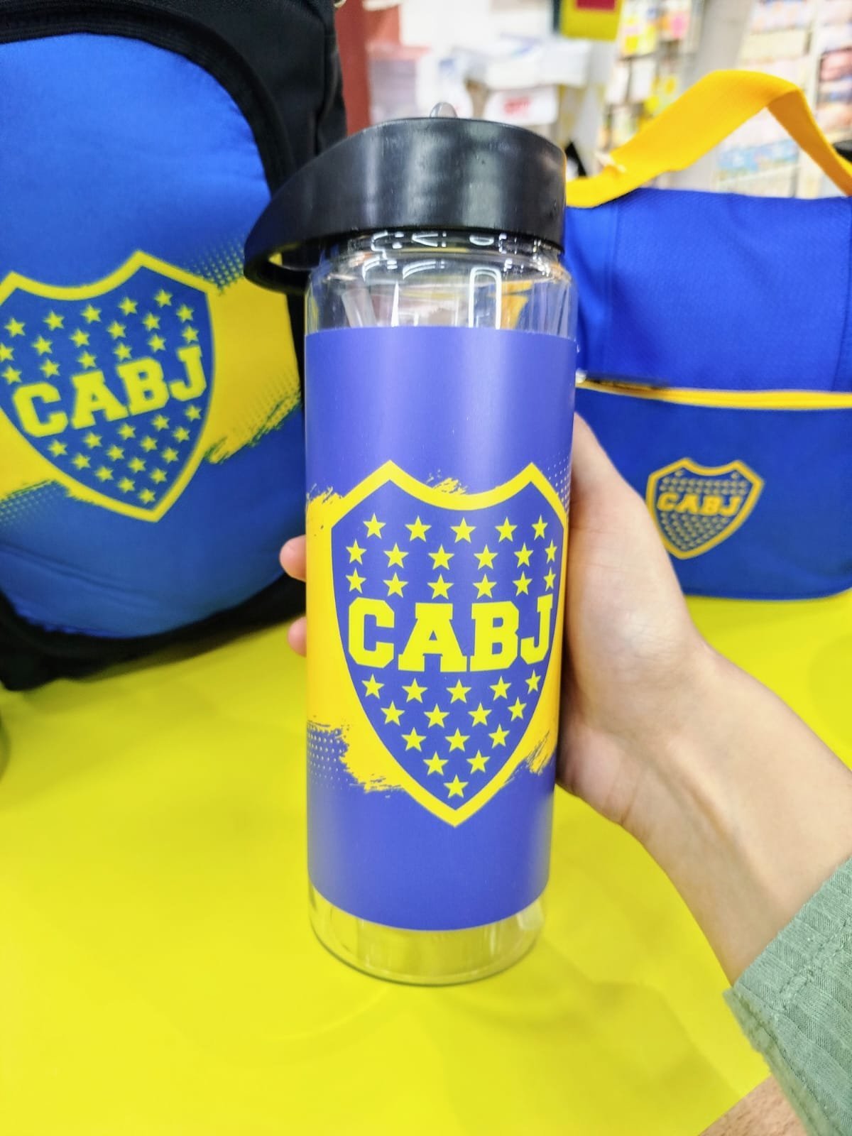 BOTELLA DEPORTIVA * BOCA JUNIORS * CON PICO