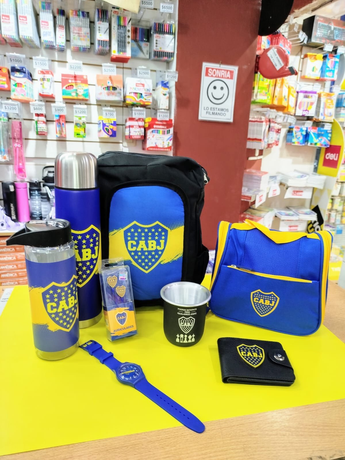 BOTELLA DEPORTIVA * BOCA JUNIORS * CON PICO