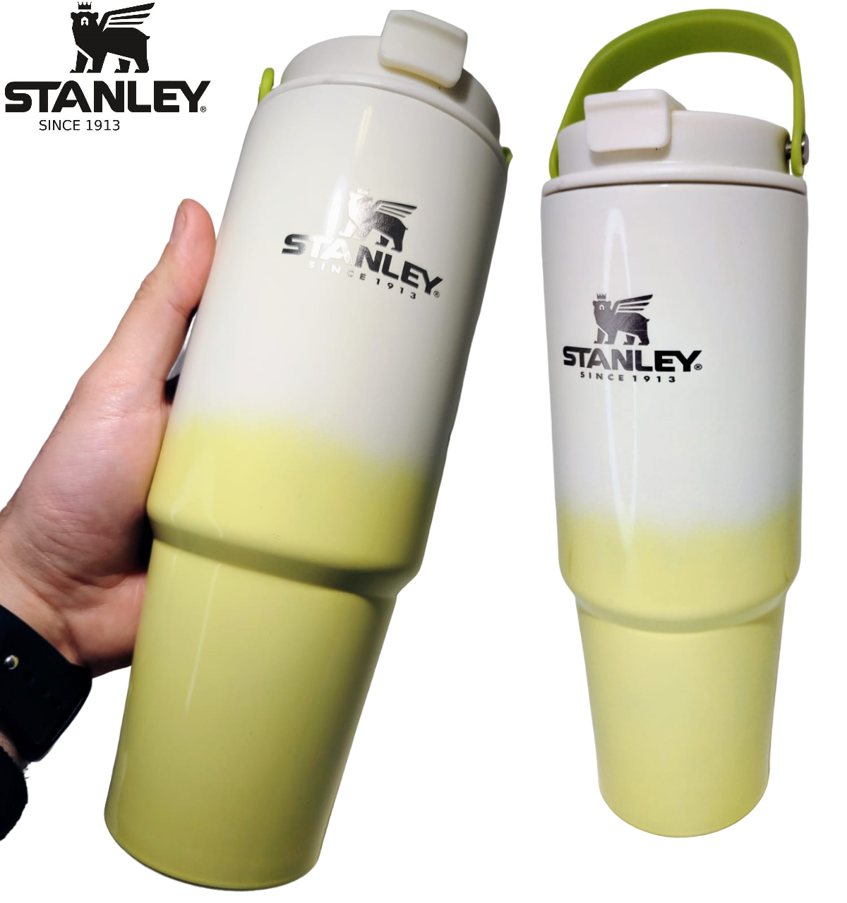 VASO TERMICO  * STANLEY GRANDE 900 ML * DOBLE SISTEMA TOMÁ DIRECTO O POR PICO (ALTO) - ACERO INOXIDABLE (DOBLE CAPA) IRROMPIBLE -CIERRE HERMETICO ANTIVUELCO-