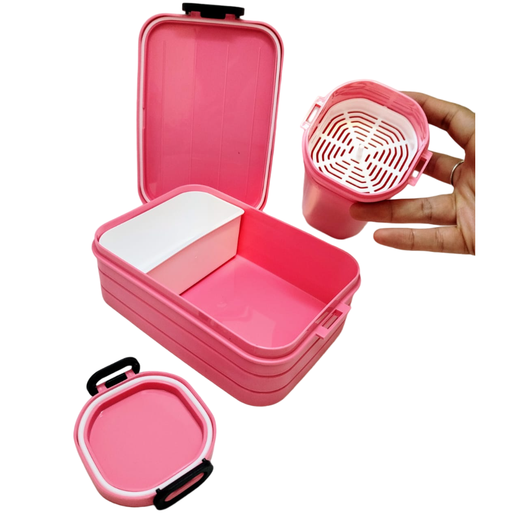 Kit Luncheras Hermeticas c/ División + Botella C/ Filtro