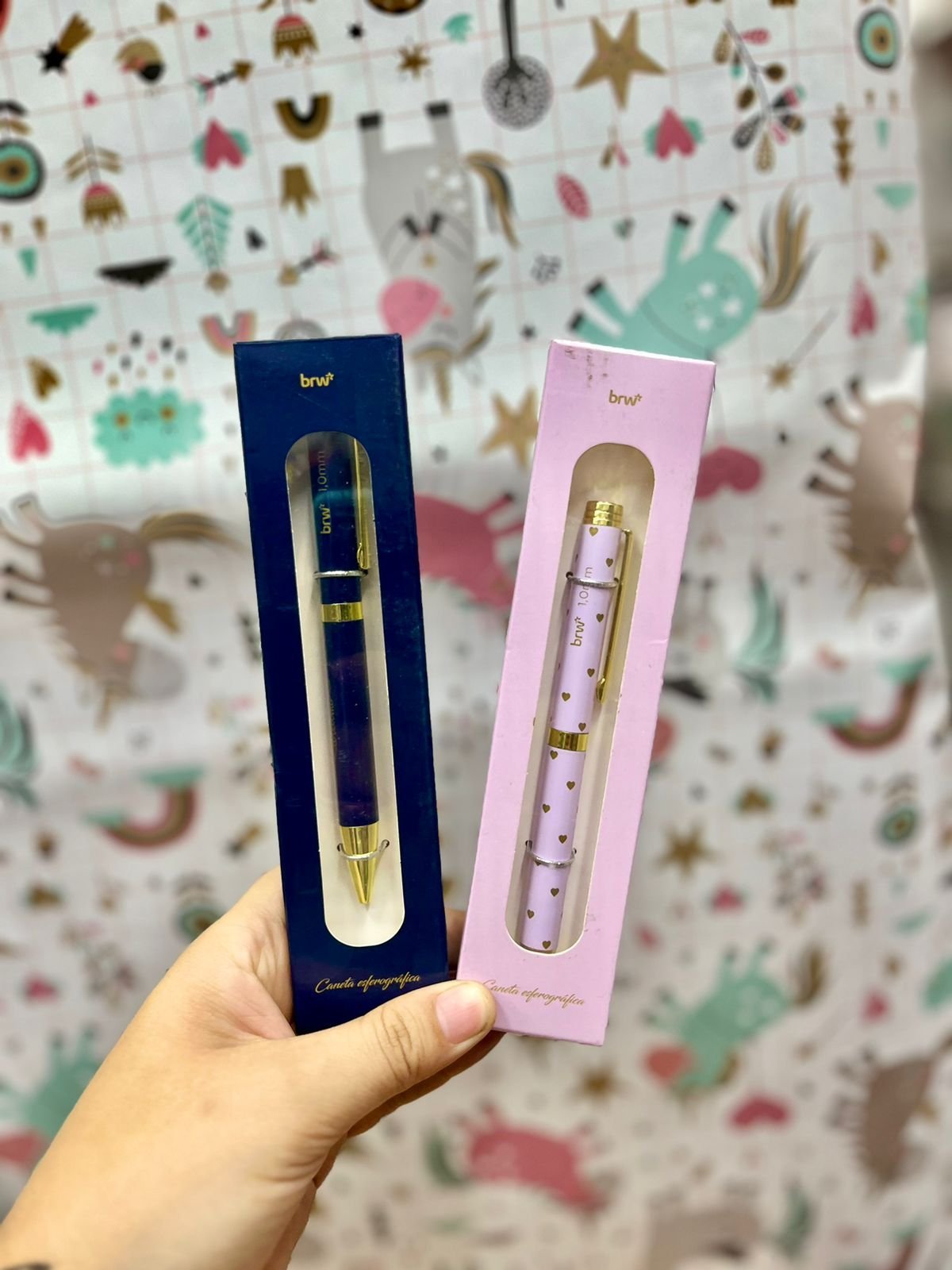 Lapiceras Metálicas * Con Caja de Regalo * Azul C/ Dorado PREMIUM